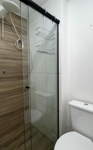 Apartamento para alugar com 26m², 1 quarto e sem vagaBanheiro da Suíte
