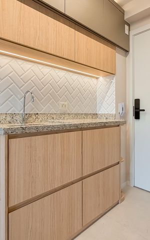 Studio para alugar com 26m², 1 quarto e sem vaga Studio para alugar com 26m², 1 quarto e sem vagaCozinha