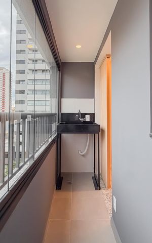 Studio para alugar com 26m², 1 quarto e sem vaga Studio para alugar com 26m², 1 quarto e sem vagaVaranda