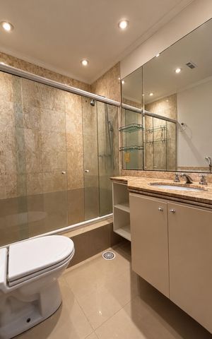 Apartamento à venda com 148m², 3 quartos e 3 vagas Apartamento à venda com 148m², 3 quartos e 3 vagasBanheiro suíte 1