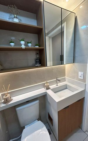 Apartamento à venda com 42m², 2 quartos e 1 vaga Apartamento à venda com 42m², 2 quartos e 1 vagaBanheiro