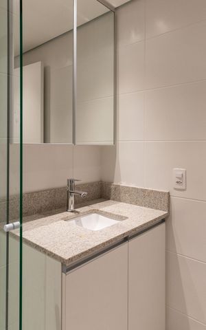 Studio para alugar com 27m², 1 quarto e sem vaga Studio para alugar com 27m², 1 quarto e sem vagaBanheiro