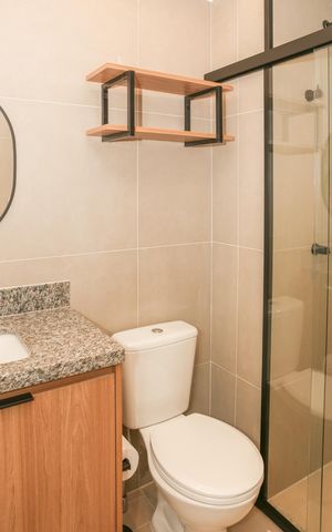 Apartamento para alugar com 29m², 1 quarto e sem vagaBanheiro da Suíte
