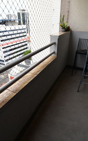 Apartamento para alugar com 60m², 1 quarto e 1 vagaSala - Sacada