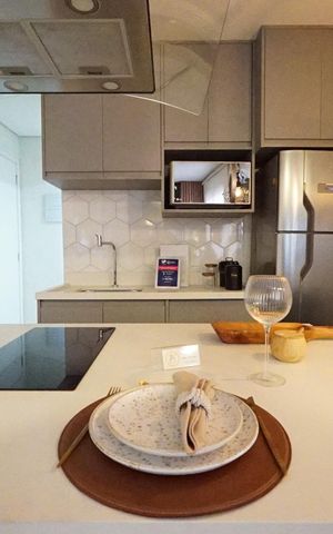 Studio à venda com 33m², 1 quarto e sem vagaCozinha