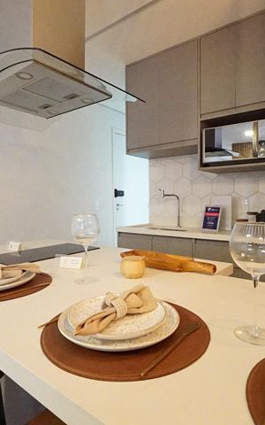 Studio à venda com 33m², 1 quarto e sem vagaCozinha