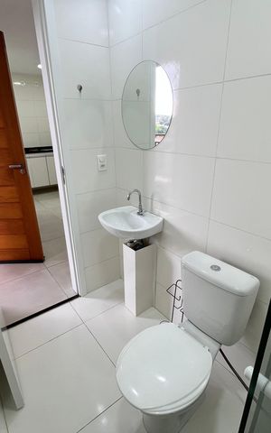 Apartamento para alugar com 33m², 1 quarto e sem vaga Apartamento para alugar com 33m², 1 quarto e sem vagaDetalhe do banheiro