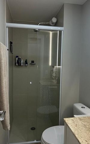 Apartamento para alugar com 58m², 2 quartos e 1 vaga Apartamento para alugar com 58m², 2 quartos e 1 vagaBanheiro da Suíte