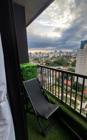 Apartamento à venda com 23m², 1 quarto e 1 vaga Apartamento à venda com 23m², 1 quarto e 1 vagaVaranda