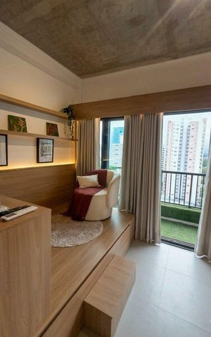 Apartamento à venda com 23m², 1 quarto e 1 vaga Apartamento à venda com 23m², 1 quarto e 1 vagaSala/Quarto