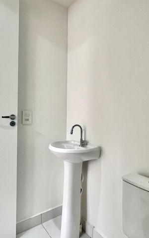 Apartamento para alugar com 27m², 1 quarto e sem vaga Apartamento para alugar com 27m², 1 quarto e sem vagaBanheiro da Suíte
