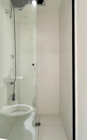 Apartamento para alugar com 27m², 1 quarto e sem vaga Apartamento para alugar com 27m², 1 quarto e sem vagaBanheiro da Suíte
