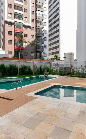 Apartamento para alugar com 27m², 1 quarto e sem vaga Apartamento para alugar com 27m², 1 quarto e sem vagaÁrea comum - Piscina