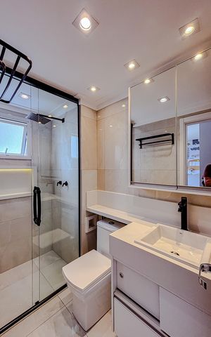 Apartamento à venda com 129m², 3 quartos e 2 vagasBanheiro da Suíte 2