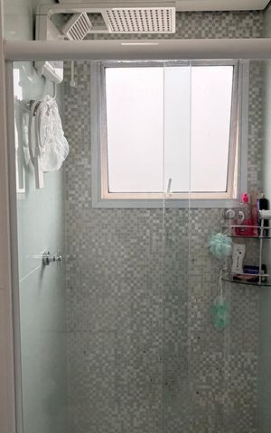 Apartamento à venda com 57m², 2 quartos e 1 vagaBanheiro social 