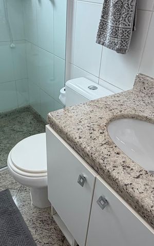 Apartamento à venda com 106m², 3 quartos e 2 vagas Apartamento à venda com 106m², 3 quartos e 2 vagasBanheiro social