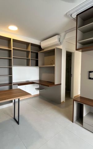 Apartamento para alugar com 60m², 1 quarto e 1 vaga Apartamento para alugar com 60m², 1 quarto e 1 vagaSala- Detalhe