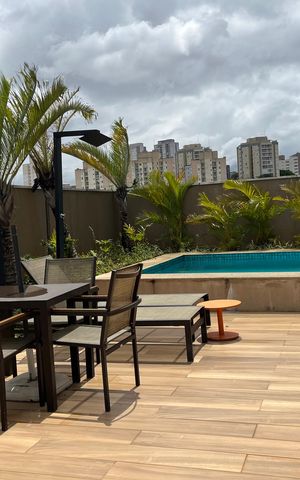 Apartamento para alugar com 60m², 1 quarto e 1 vaga Apartamento para alugar com 60m², 1 quarto e 1 vagaÁrea comum - Piscina