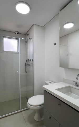 Apartamento para alugar com 60m², 1 quarto e 1 vaga Apartamento para alugar com 60m², 1 quarto e 1 vagaBanheiro da Suíte