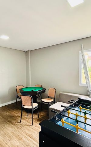 Apartamento à venda com 36m², 2 quartos e sem vaga Apartamento à venda com 36m², 2 quartos e sem vagaSalão de jogos