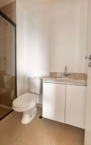 Apartamento para alugar com 61m², 1 quarto e 2 vagas Apartamento para alugar com 61m², 1 quarto e 2 vagasBanheiro