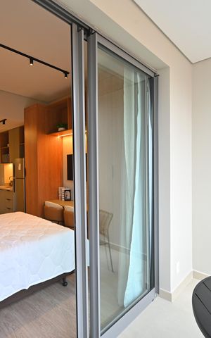 Studio para alugar com 26m², 1 quarto e sem vagaVaranda