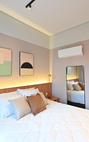 Studio para alugar com 26m², 1 quarto e sem vagaSala/Quarto