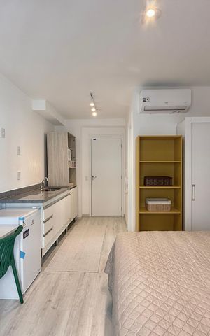 Studio para alugar com 31m², 1 quarto e sem vagaQuarto