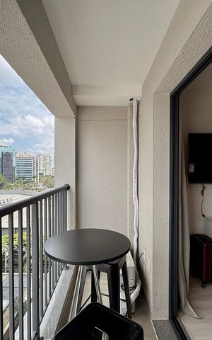 Studio para alugar com 31m², 1 quarto e sem vagaSacada  