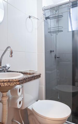 Apartamento para alugar com 61m², 3 quartos e 2 vagas Apartamento para alugar com 61m², 3 quartos e 2 vagasBanheiro social