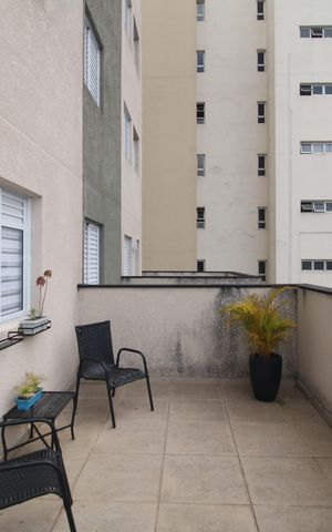 Apartamento para alugar com 45m², 1 quarto e sem vagaSala / Cozinha - Varanda