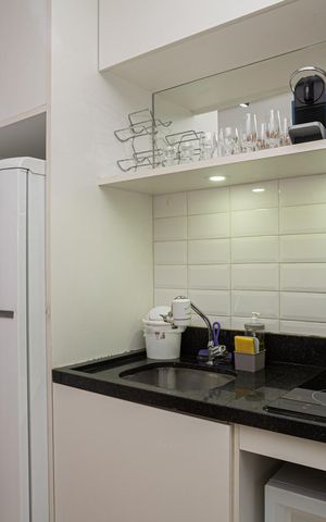 Studio para alugar com 34m², 1 quarto e sem vaga Studio para alugar com 34m², 1 quarto e sem vagaCozinha