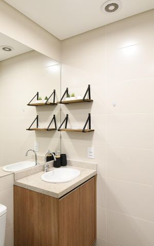 Studio para alugar com 25m², 1 quarto e sem vagaBanheiro do Studio