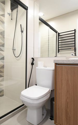 Studio para alugar com 25m², 1 quarto e sem vagaBanheiro do Studio