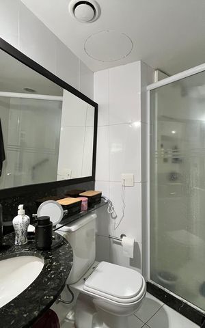 Studio para alugar com 48m², 1 quarto e 1 vaga Studio para alugar com 48m², 1 quarto e 1 vagaBanheiro
