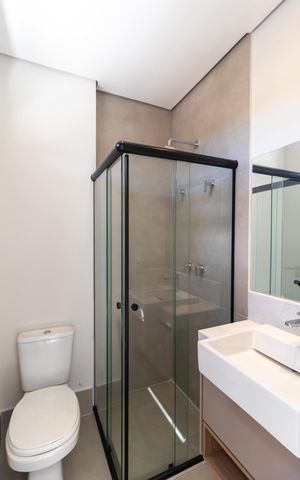 Casa de condomínio para alugar com 130m², 3 quartos e 2 vagas Casa de condomínio para alugar com 130m², 3 quartos e 2 vagasTerraço - Banheiro da Área gourmet