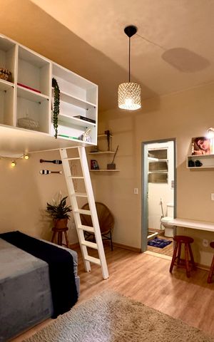 Studio à venda com 38m², 1 quarto e sem vaga