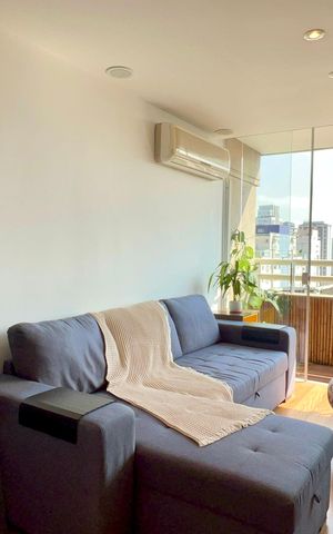 Apartamento para alugar com 64m², 1 quarto e 2 vagas Apartamento para alugar com 64m², 1 quarto e 2 vagasSala