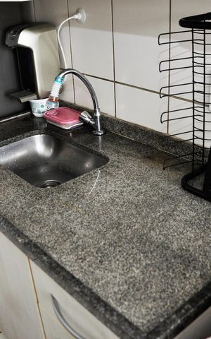 Apartamento à venda com 46m², 2 quartos e 1 vaga Apartamento à venda com 46m², 2 quartos e 1 vagaDetalhe - Cozinha Americana