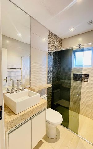 Casa de condomínio para alugar com 260m², 3 quartos e 3 vagasBanheiro