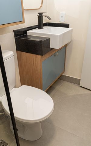 Studio para alugar com 24m², 1 quarto e sem vaga Studio para alugar com 24m², 1 quarto e sem vagaBanheiro