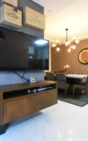 Casa de condomínio à venda com 89m², 3 quartos e 2 vagasSala