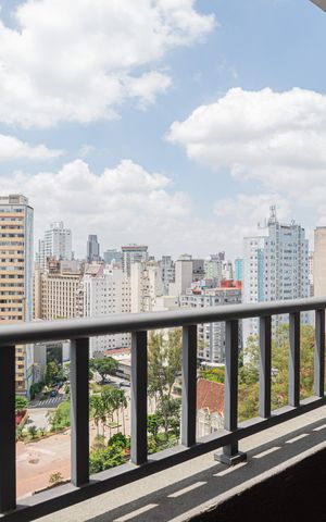 Studio para alugar com 25m², 1 quarto e sem vaga Studio para alugar com 25m², 1 quarto e sem vagaVaranda do Quarto