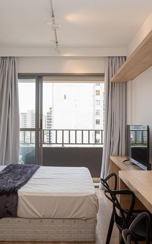 Studio para alugar com 25m², 1 quarto e sem vaga Studio para alugar com 25m², 1 quarto e sem vagaQuarto
