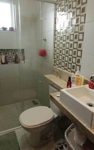 Casa de condomínio para alugar com 145m², 2 quartos e 1 vagaBanheiro da Suíte