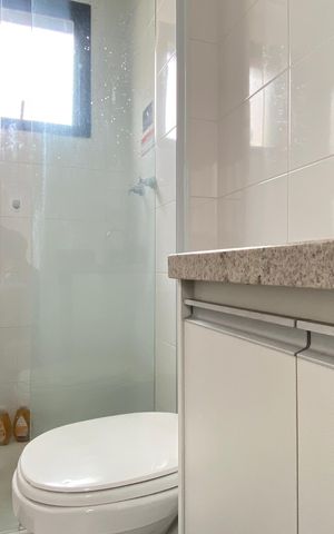 Apartamento para alugar com 54m², 2 quartos e 1 vaga Apartamento para alugar com 54m², 2 quartos e 1 vagaBanheiro da Suíte