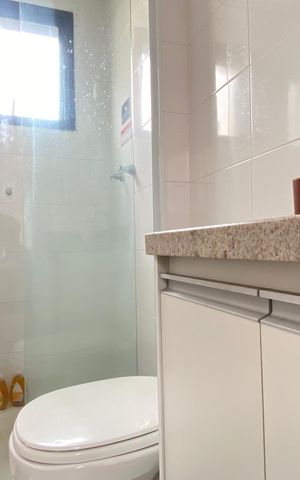 Apartamento para alugar com 54m², 2 quartos e 1 vaga Apartamento para alugar com 54m², 2 quartos e 1 vagaBanheiro da Suíte