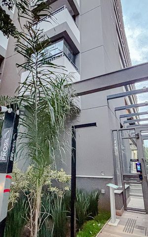 Studio à venda com 26m², 1 quarto e sem vagaFachada com Placa