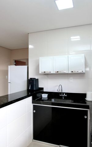 Studio para alugar com 60m², 1 quarto e sem vaga Studio para alugar com 60m², 1 quarto e sem vagaCozinha e Área de Serviço