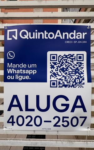 Apartamento para alugar com 58m², 1 quarto e 1 vaga Apartamento para alugar com 58m², 1 quarto e 1 vagaFachada + placa grande HVTG-3058